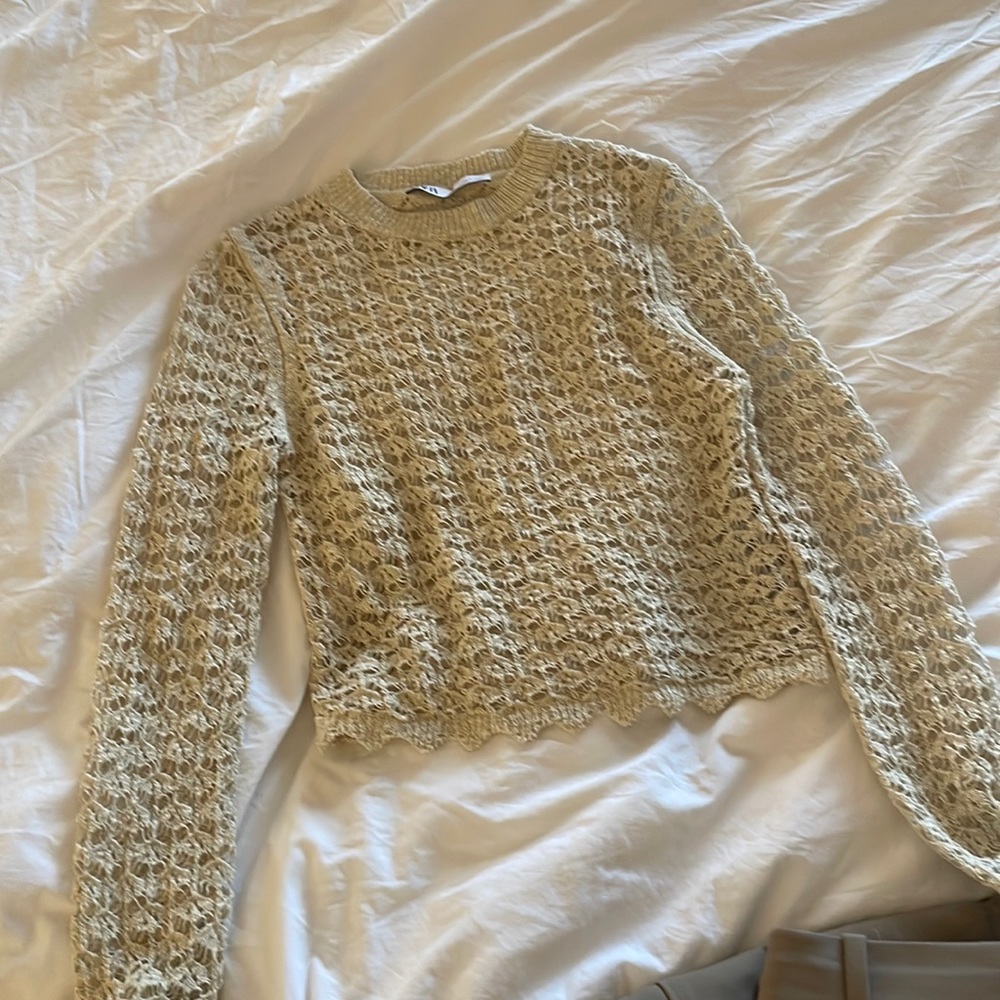 Zara Top Crochet Size S